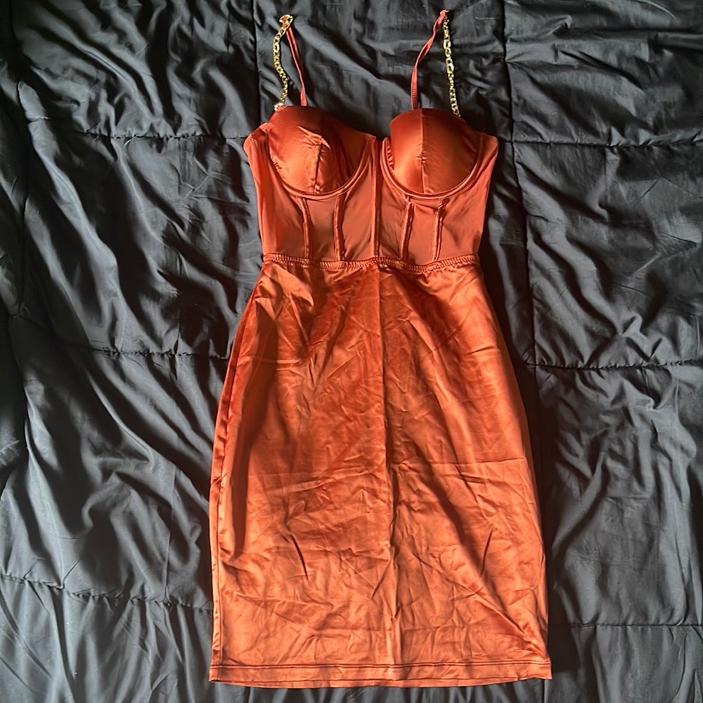 Satin Mini Dress. Size S